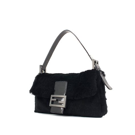 baguette fendi nera pelle|Baguette .